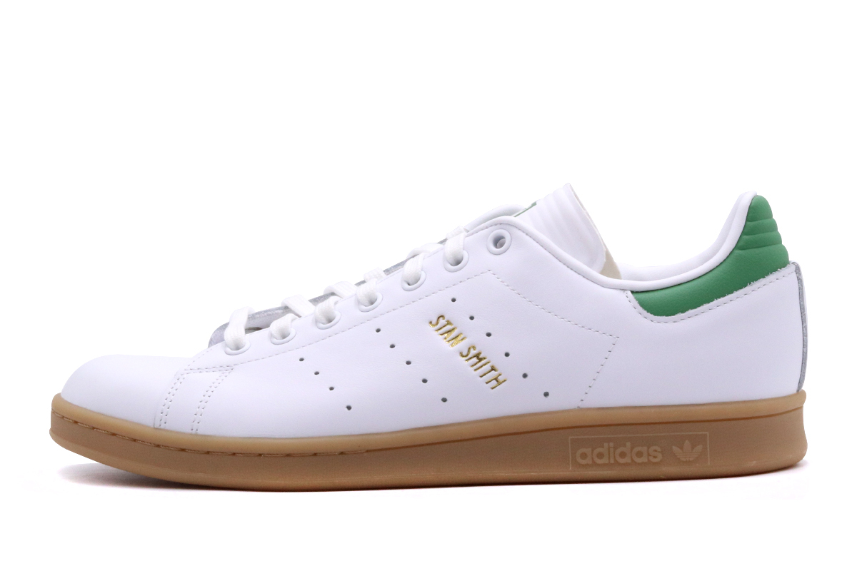 Adidas stan smith ανδρικα παπουτσια λευκά με πρασινη λεπτομέρεια στη φτέρνα