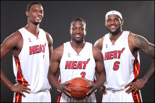  Dwyane Wade, Lebron James και Chris Bosh στους Miami Heat