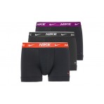 Nike Everyday Cotton Stretch Ανδρικά Boxer Εσώρουχα Μαύρα 3 Τεμάχια