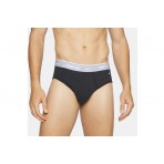 Nike Everyday Cotton Stretch Brief Ανδρικά Εσώρουχα Σλιπ Μαύρα