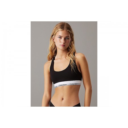 Calvin Klein Unlined Γυναικείο Bralette Μαύρο, Λευκό