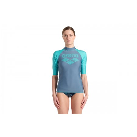 Arena Rash Vest Γυναικεία Κοντομάνικη Αντηλιακή Μπλούζα