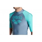 Arena Rash Vest Ανδρική Κοντομάνικη Αντηλιακή Μπλούζα Ραφ, Άκουα