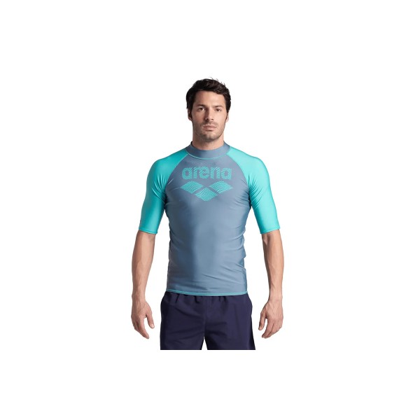 Arena Rash Vest S-S Graphic Μπλούζα Uv Protection Ανδρική (006292580)