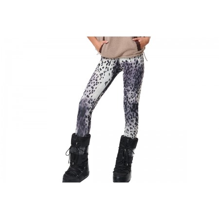 Body Action Womens High Waisted Κολάν 7-8 Γυναικείο (011425 SPOTTED LEOPARD-06A)