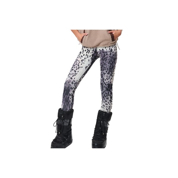 Body Action Womens High Waisted Κολάν 7-8 Γυναικείο (011425 SPOTTED LEOPARD-06A)