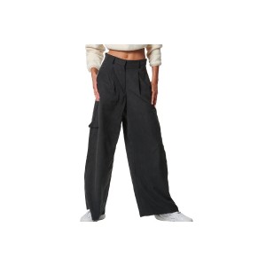 Body Action Womens Wide Leg Παντελόνι Cargo Γυναικείο (021439 BLACK-01)