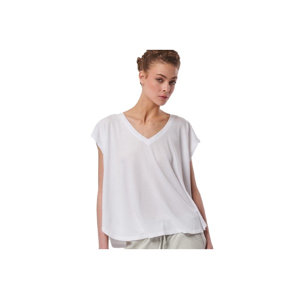 Body Action Natural Dye T-Shirt Γυναικείο (041422 WHITE-02)