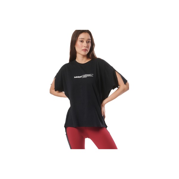 Body Action Oversized W Cuts T-Shirt Γυναικείο (051424 BLACK-01)