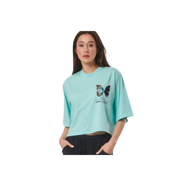 Body Action Relaxed Fit Graphic T-Shirt Γυναικείο (051429 AQUA BLUE-04J)