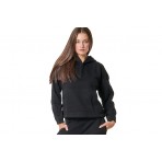 Body Action Half-Zip Γυναικείο Φούτερ Με Κουκούλα Μαύρο