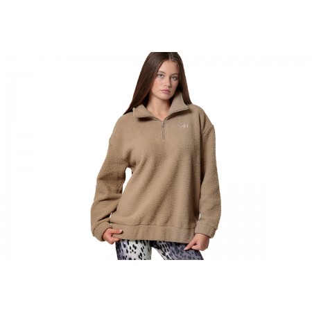 Body Action Oversized Sherpa-Fleece Μπλούζα Με Φερμουάρ Γυναικεία 