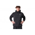 Body Action Sherpa Fleece Ανδρικό Φούτερ Με Κουκούλα Μαύρο