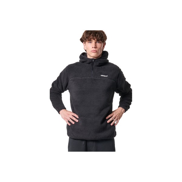 Body Action Men S Half-Zip Sherpa-Fleece Hoodie Ανδρικό (063419 BLACK-01)