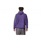 Body Action Sherpa Fleece Ανδρικό Φούτερ Με Κουκούλα Μωβ