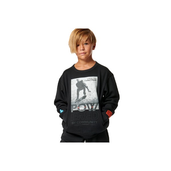 Body Action Boy S Round Neck Μπλούζα Με Λαιμόκοψη (064403 BLACK-01)