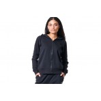 Body Action Fleece Full Zip Γυναικεία Ζακέτα Με Κουκούλα Μαύρη