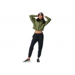 Body Action Cropped Tech Fleece Γυναικεία Ζακέτα Με Κουκούλα Χακί