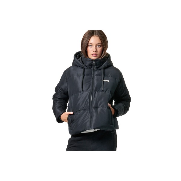 Body Action Womens Quilted Cropped Μπουφάν Puffer Γυναικείο (071428 BLACK-01)