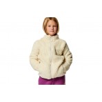 Body Action Girls Fluffy Fleece Παιδική Ζακέτα Sherpa Λευκή