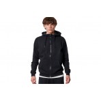 Body Action Fleece Full Zip Ανδρική Ζακέτα Με Κουκούλα Μαύρη