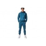 Body Action Fleece Full Zip Ανδρική Ζακέτα Με Κουκούλα Πετρόλ