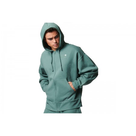 Body Action Fleece Zip-Up Ζακέτα Βαμβακερή Ανδρική 