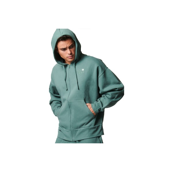 Body Action Fleece Zip-Up Ζακέτα Βαμβακερή Ανδρική (073424 PINE GREEN-07B)