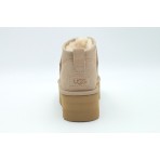 Ugg Classic Ultra Mini Platform Γυναικεία Μποτάκια Μπεζ