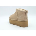 Ugg Classic Ultra Mini Platform Γυναικεία Μποτάκια Μπεζ