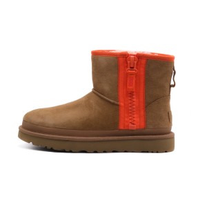 Ugg W Classic Mini Zipper Tape Logo Μποτάκια Μόδας (1144034 CHE)