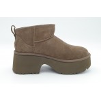 Ugg Classic Ultra Mini New Heights Γυναικεία Μποτάκια Μπεζ