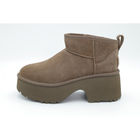 Ugg Classic Ultra Mini New Heights Γυναικεία Μποτάκια Μπεζ