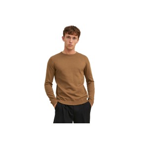 Jack And Jones Jjebasic Knit Crew Neck Noos Πουλόβερ Ανδρικό (12137190 OTTER)