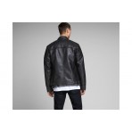 Jack And Jones Jjerocky Jacket Noos Μπουφάν Δερματίνη Ανδρικό (12147218 BLACK)