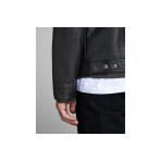 Jack And Jones Jjerocky Jacket Noos Μπουφάν Δερματίνη Ανδρικό (12147218 BLACK)