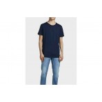 Jack And Jones Jjebasher Tee O-Neck Ss Noos T-Shirt Ανδρικό (12182498 NAVY BLAZER)