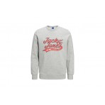 Jack And Jones Jorbecks Sweat Crew Neck Μπλούζα Με Λαιμόκοψη (12219572 LIGHT GREY MELANGE)