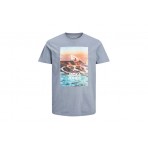 Jack And Jones Jjgem Tee Ss Crew Neck T-Shirt Ανδρικό (12221007 FLINT STONE)