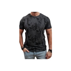 Jack And Jones Jjtropicana Aop Tee Ss Crew Neck T-Shirt Ανδρικό (12223932 ASPHALT)