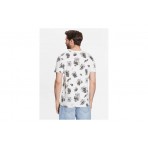 Jack And Jones Jjtropicana Aop Tee Ss Crew Neck T-Shirt Ανδρικό (12223932 CLOUD DANCER)