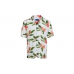 Jack And Jones Jorluke Flores Resort Shirt Ss Sn Πουκάμισο Κοντομάνικο Ανδρ (12227625 CLOUD DANCER)