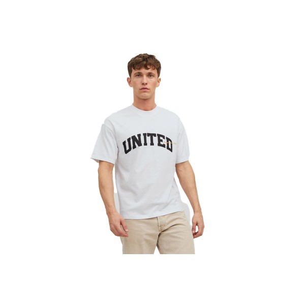 Jack And Jones Jorbrink Studio Tee Ss Crew Neck T-Shirt Ανδρικό (12227718 BRIGHT WHITE)