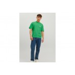 Jack And Jones Jorbrink Studio Tee Ss Crew Neck T-Shirt Ανδρικό (12227718 ISLAND GREEN)