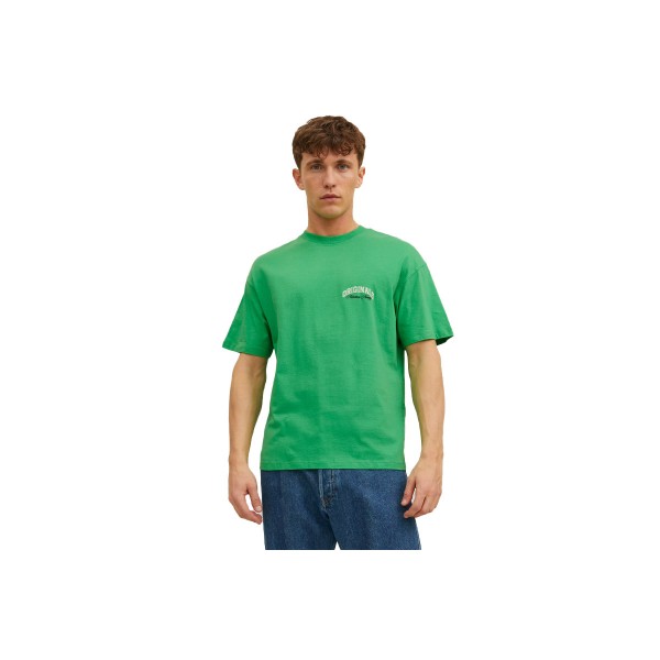 Jack And Jones Jorbrink Studio Tee Ss Crew Neck T-Shirt Ανδρικό (12227718 ISLAND GREEN)