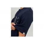 Jack And Jones Jorcrayon Pocket Tee Ss Crew Neck Ln T-Shirt Ανδρικό (12227778 NAVY BLAZER)