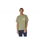 Jack And Jones Jorcrayon Pocket Tee Ss Crew Neck Ln T-Shirt Ανδρικό (12227778 OIL GREEN)