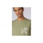 Jack And Jones Jorcrayon Pocket Tee Ss Crew Neck Ln T-Shirt Ανδρικό (12227778 OIL GREEN)