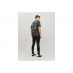 Jack And Jones Jorexotic Tee Ss Crew Neck Ln T-Shirt Ανδρικό (12230007 BLACK)