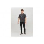 Jack And Jones Jorexotic Tee Ss Crew Neck Ln T-Shirt Ανδρικό (12230007 BLACK)